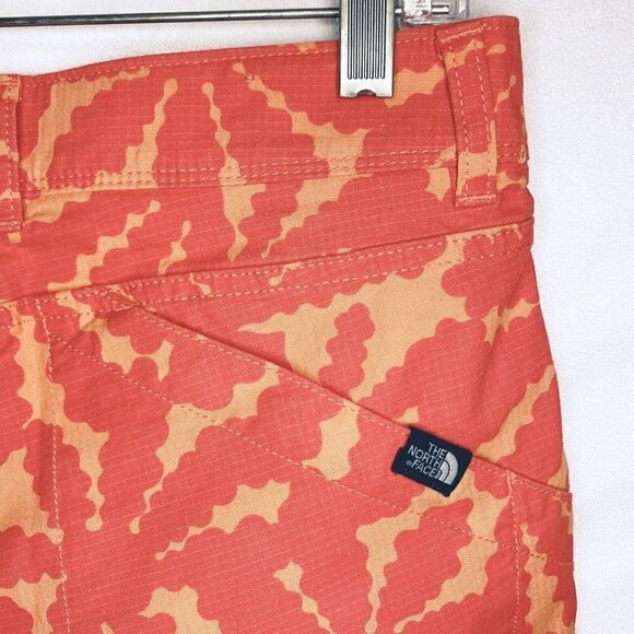The North Face Printed Cotton Shorts Women’s Size 4 Casual  5” Inseam Coral - Picture 5 of 7